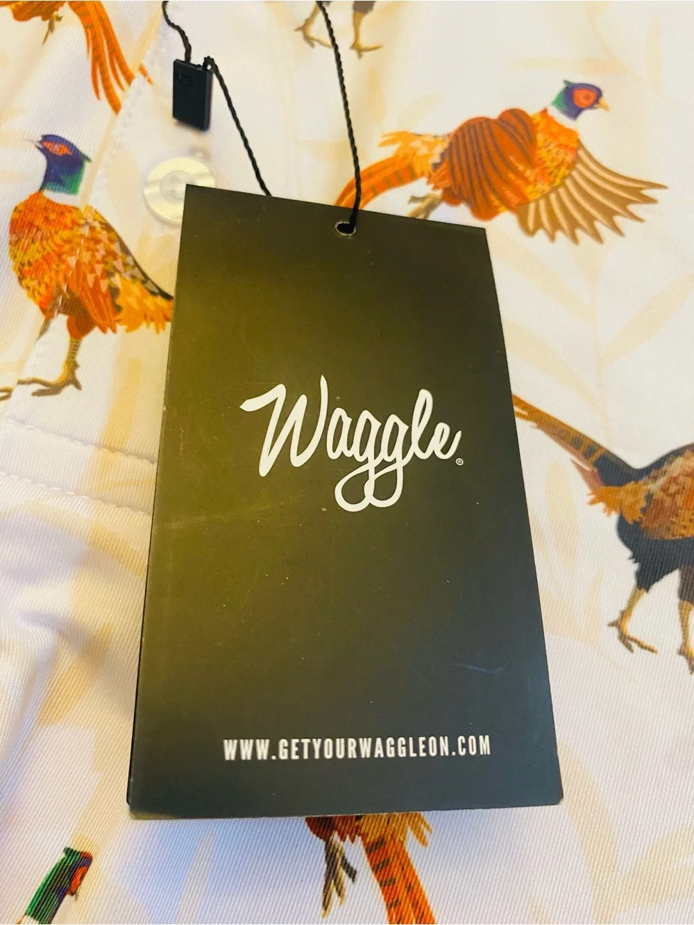 Waggle “Bird Dog” Pheasant Performance Golf Polo Men’s Large MSRP $69 - Picture 5 of 6